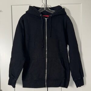 Supreme Black Hoodie with Zip